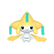 Jirachi standing, looking forward with a smile.